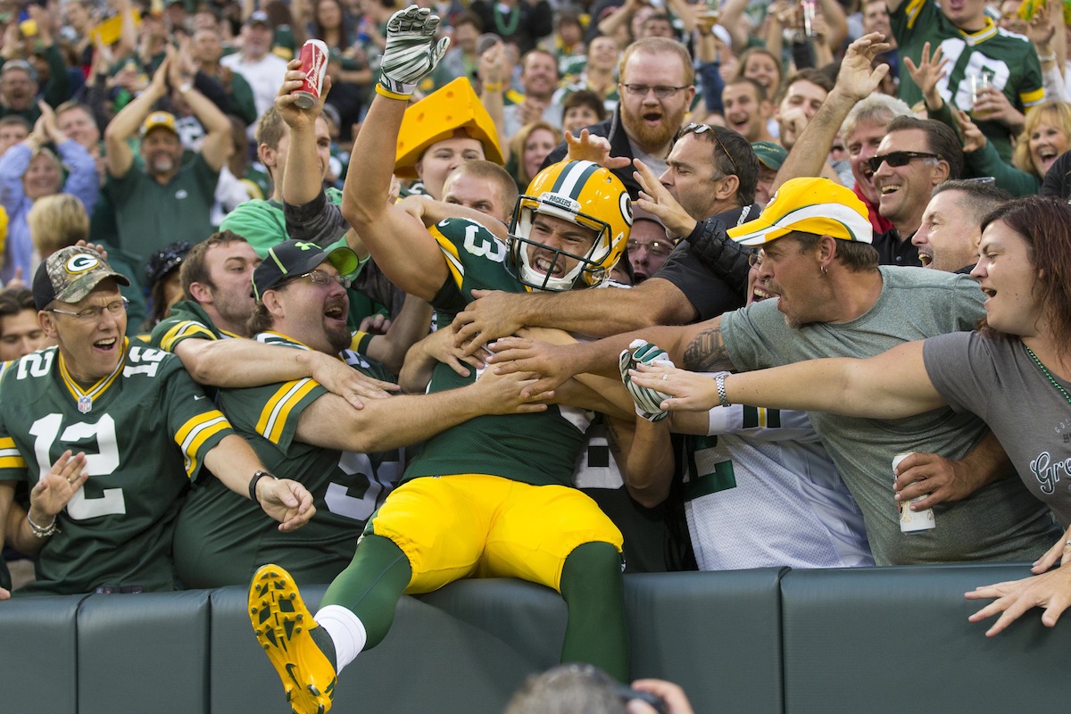 Green Bay Packers wide receiver Jeff Janis by Jeff Hanisch—USA TODAY Sports.
