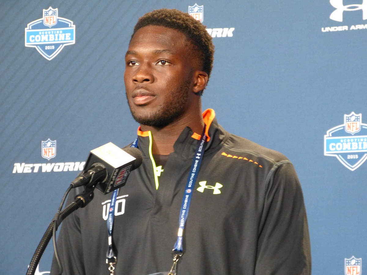 USC wide receiver Nelson Agholor at the NFL Combine—Brian Carriveau, CheeseheadTV.com.